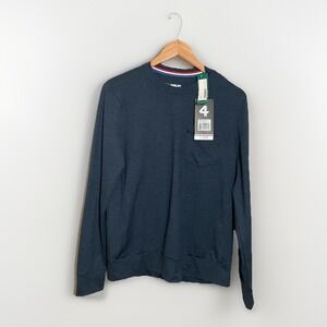Four Laps Men's Blue Stratus Crew Shirt New With Tags Size Small Retails $78